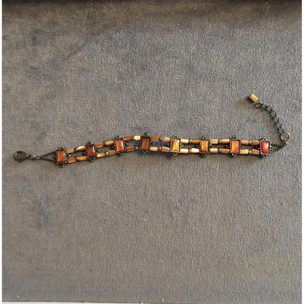 Orange Beaded Bracelet